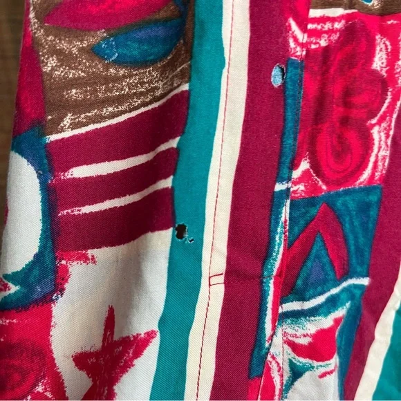 🍄5/$30 1980’s Funky Vintage Button Down - Picture 7 of 9